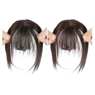  Tóc mái giả 3d có rãnh giả da đầu 2 kẹp bấm  che hói +phủ thưa đỉnh đầu 