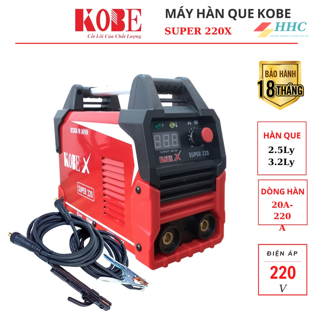 Máy hàn mini KOBE X super 220 chuyên hàn que 2,5li -3,2li cho thợ gia đình và công trình