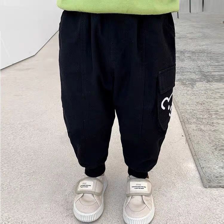 Quần Jean Cotton Ống Rộng Thời Trang Xuân Thu Dễ Phối Đồ Cho Bé Trai