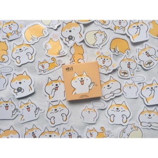 Hộp 40-45 Sticker Cún Siba - Hình Dán Chó Corgi