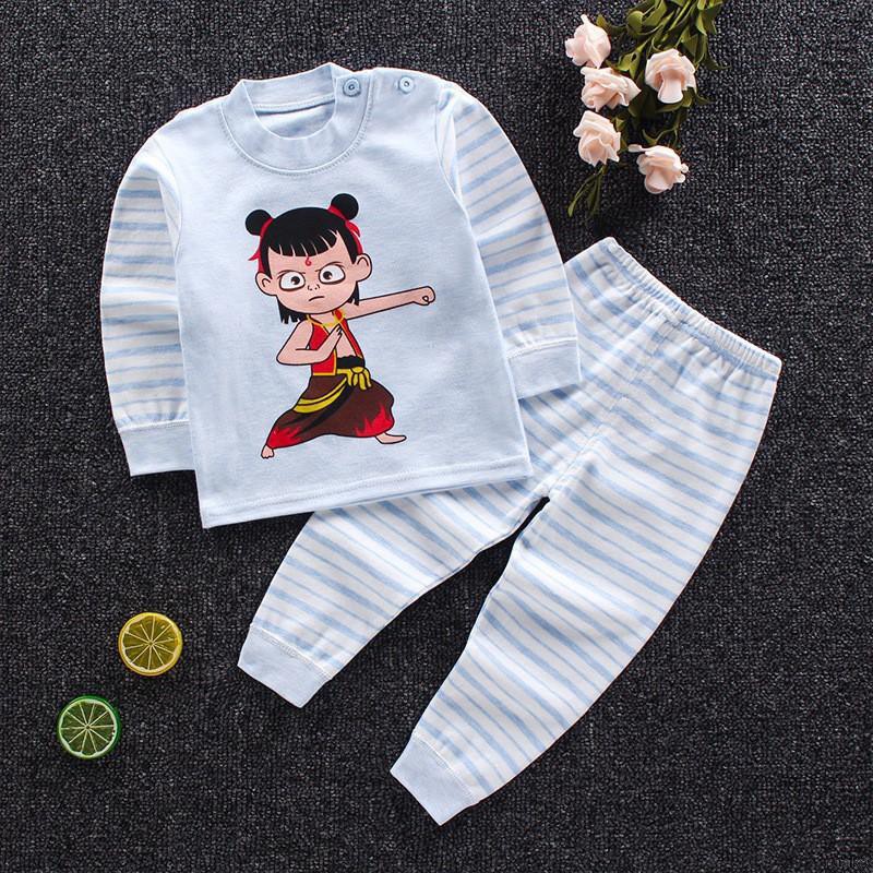 Bộ Đồ Ngủ Pijama In Hình Hoạt Hình Đáng Yêu Cho Bé