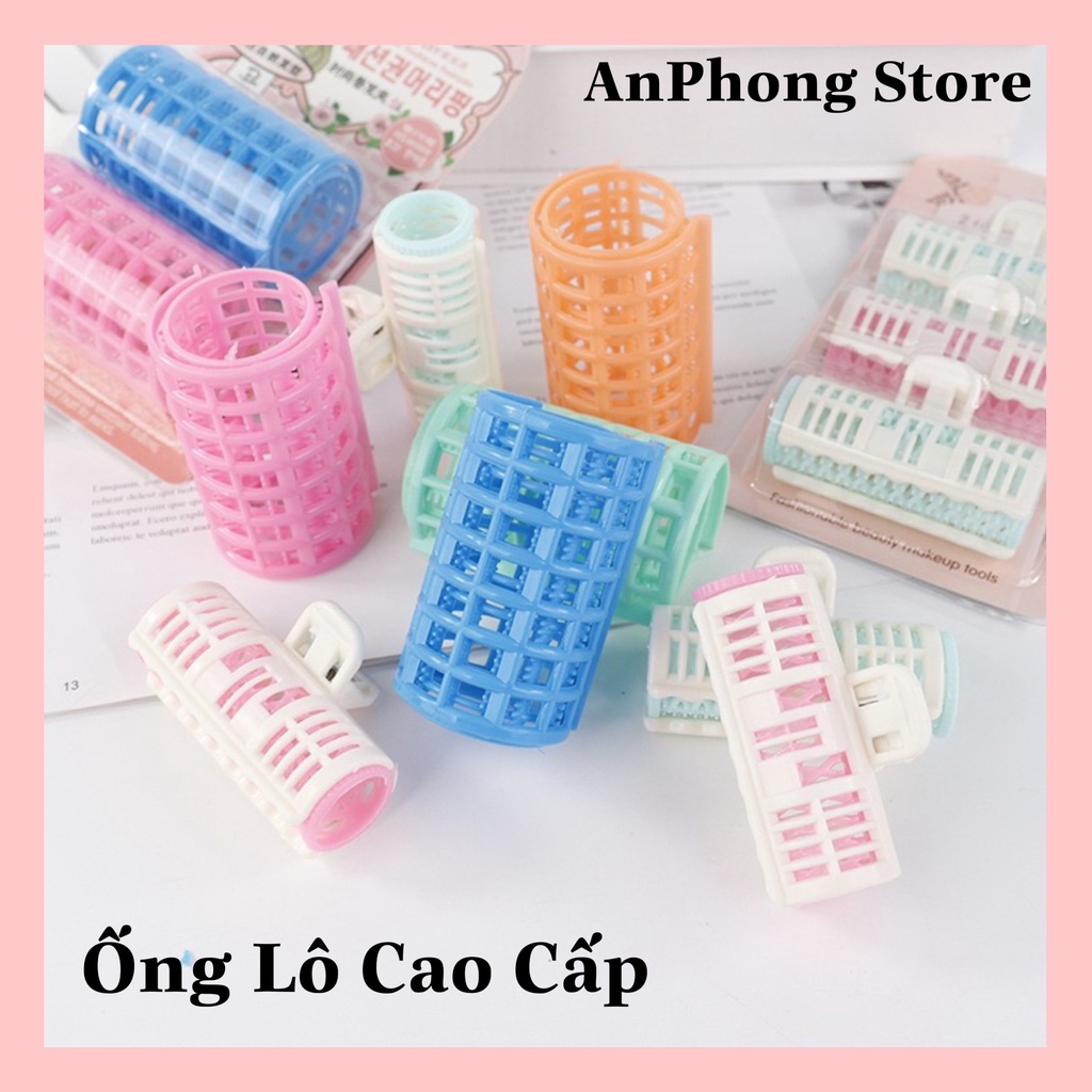 Set Ống Lô Cuốn Tóc, Cố Định Tóc Hàn Quốc Cao Cấp Dành Cho Người Tóc Xoăn Đầy Đủ Size.