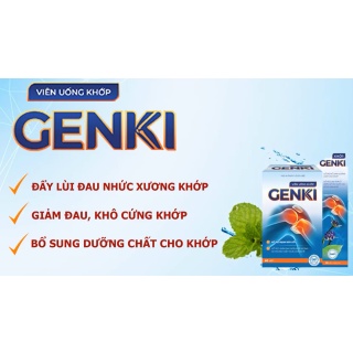 Xương Khớp GENKI ❤️[ CHÍNH HÃNG ] ❤️  Hỗ trợ đau nhức xương khớp đau mỏi vai gáy cổ lưng gối thoái hóa thoát vị
