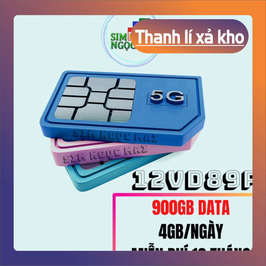 HẠ GIÁ 70% Sim 4G Vinaphone VD89P - D60G  Trọn Gói 1 Năm , Miễn Phí 4GB/NGÀY Data, nghe gọi thả ga- Sim Ngọc Mai HẠ GIÁ 