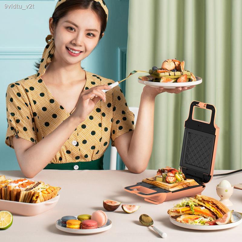 【2021】Máy làm bánh mì Mi Xiaobai ăn sáng thức nhẹ gia dụng quế nướng đa chức năng Sưởi ấm ép