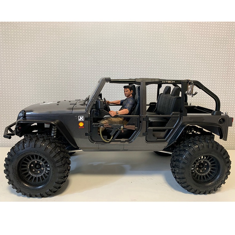 JEEP Bộ gương chiếu hậu và ống nhựa cứng cho xe điều khiển từ xa Axial SCX10 90046 tỉ lệ 1:10