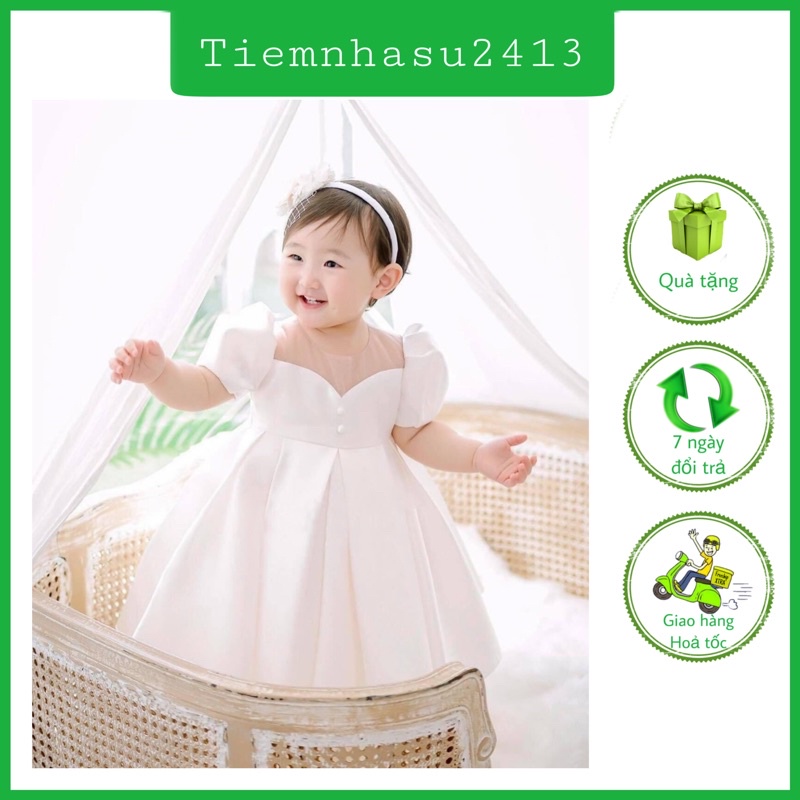 Váy bé gái - Váy công chúa nơ lưng cực đáng yêu cho bé (12-23kg)