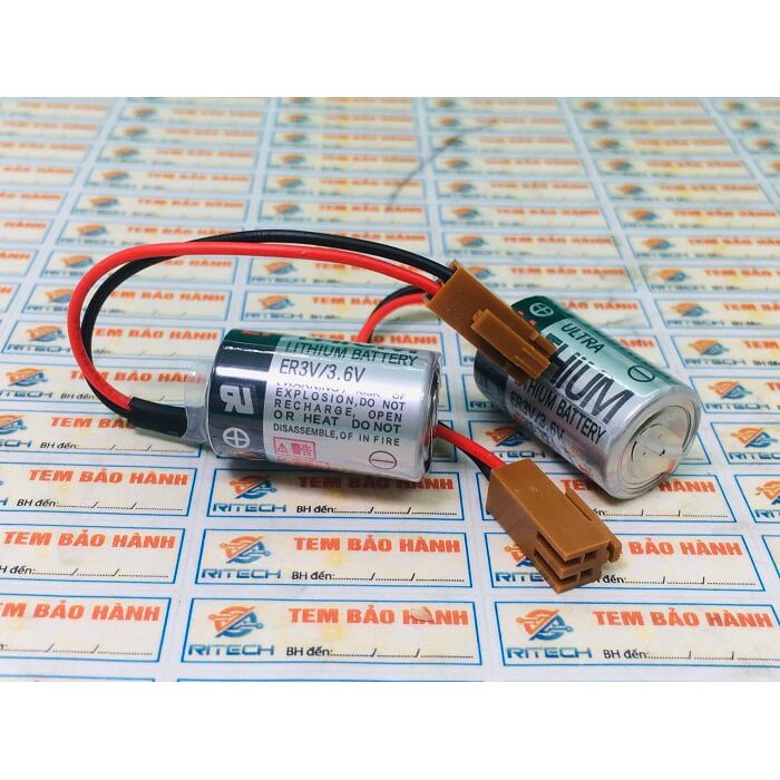 Pin ER3V/3,6V 1200mAh của Toshiba Giắc Cắm Nâu
