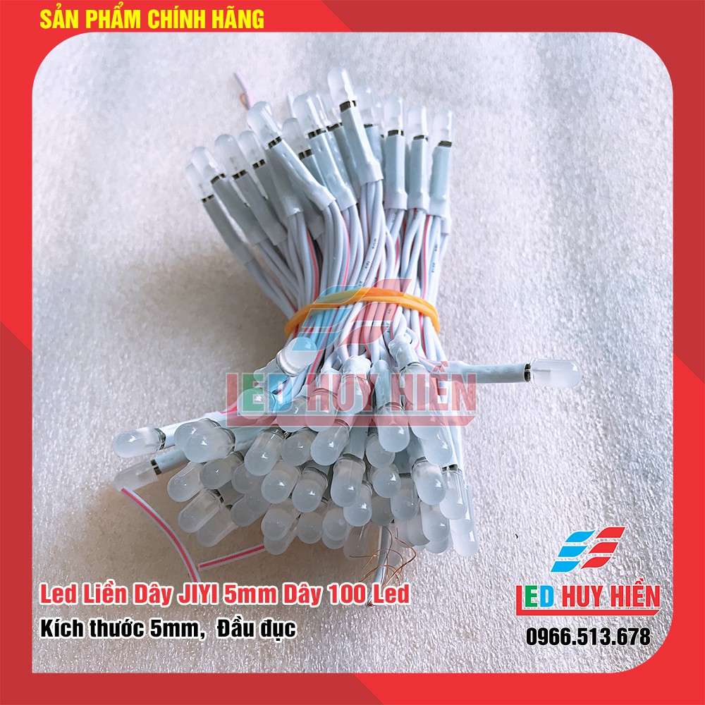 Cụm 100 bóng led liền dây JIYI  5V các màu đơn sắc