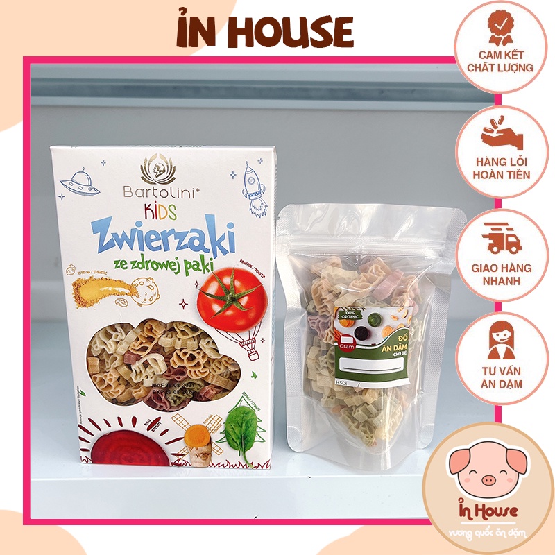 Mì nui rau củ cho bé hình xe động cơ Bartolini 250g(có tách lẻ)