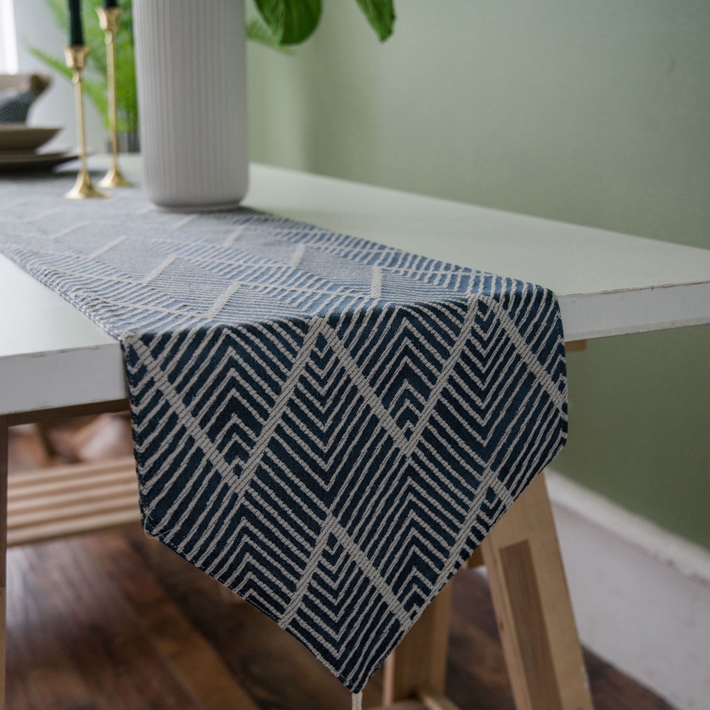 Khăn Trải Bàn Họa Tiết Gợn Sóng Phong Cách Bắc Âu Độc Đáo