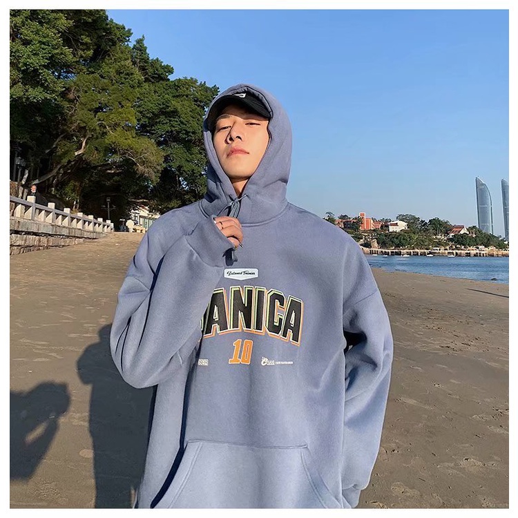 [ Mã 12FASHIONSALE1 giảm 10K đơn 50K ] Áo Hoodie Dáng Rộng In Chữ Phong Cách Harajuku Nhật Bản Size M-8Xl Cho Nam | BigBuy360 - bigbuy360.vn