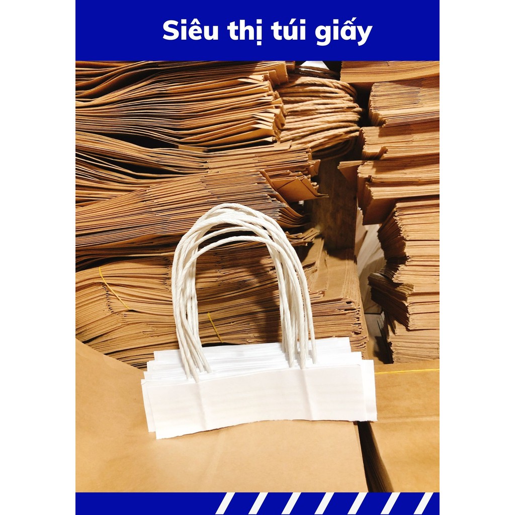 QUAI TÚI GIẤY KRAFT MÀU TRẮNG