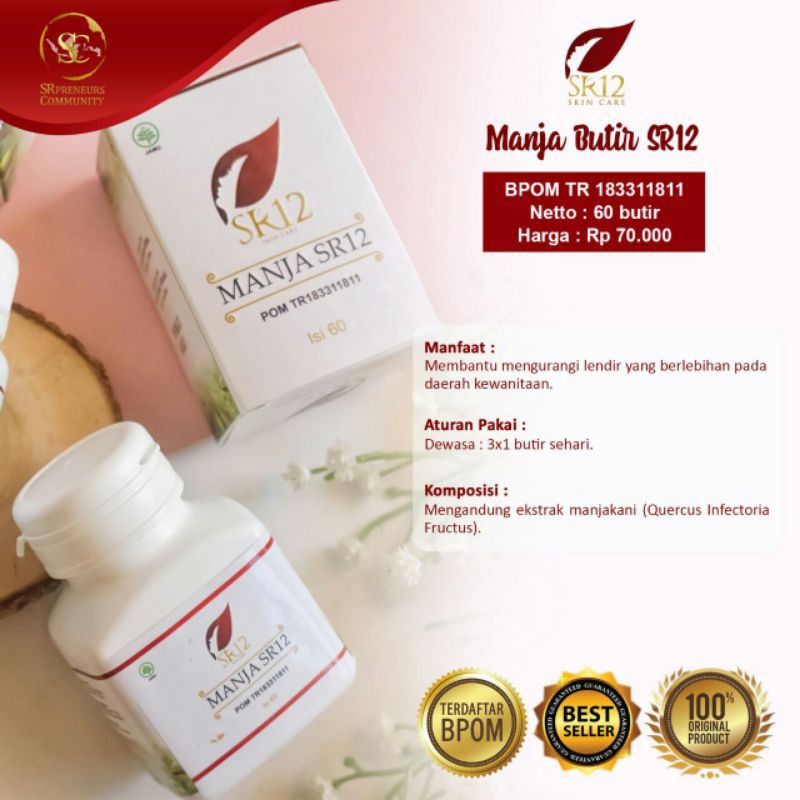 (hàng Mới Về) Phấn Má Hồng Manja Sr12 / Manjakani Miss V Approach / White Medicine / Manjakani Aceh / Manja Grain Sr12