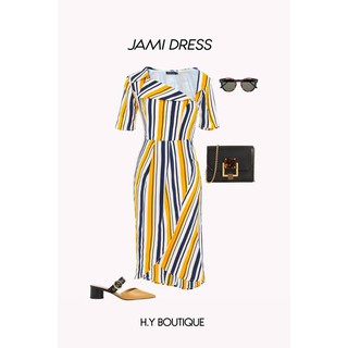 Váy kẻ sọc cách điệu - HY Design