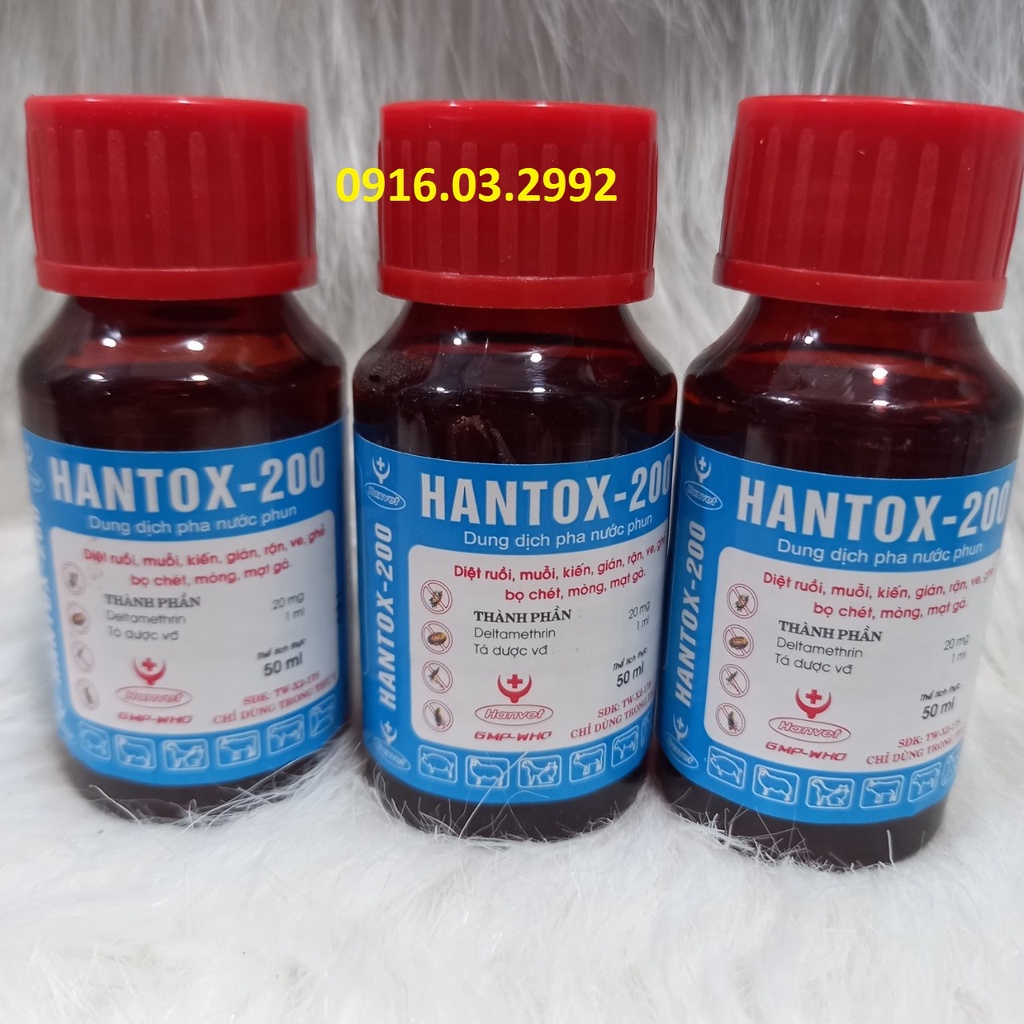 Đặc trị ve rân bọ chét ruồi muỗi Hantox-200