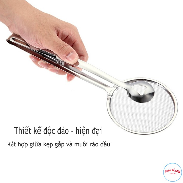 Kẹp Gắp Vớt Thức Ăn Chiên Rán Bằng Thép Không Gỉ Tiện Dụng - br00321