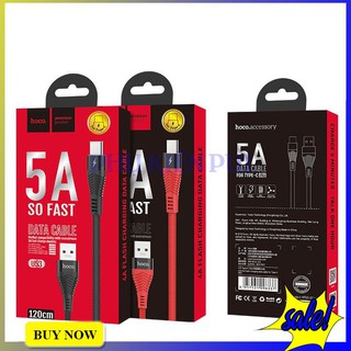 Cáp sạc nhanh hoco 5a u53 type-c dài 1.2m - bh 6 tháng