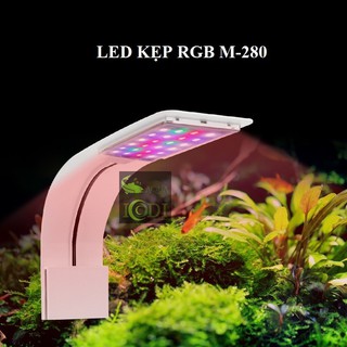 Đèn bể cá kẹp thành bể RGB M-280 bể cá cảnh bể thuỷ sinh