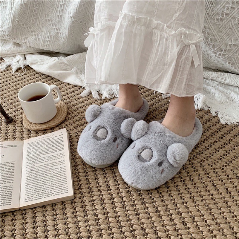 DÉP BÔNG DÉP LÔNG ẤM mùa đông - Ảnh thật shop chụp