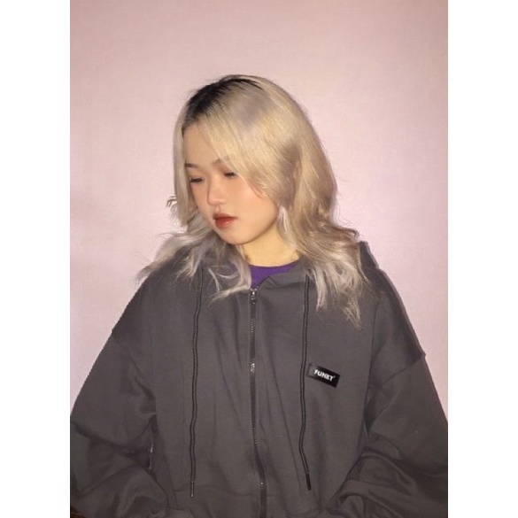 ÁO HOODIE ZIP FUNKY XÁM CHÌ ( vải không dày các bạn đọc kĩ mô tả giúp mình ạ)