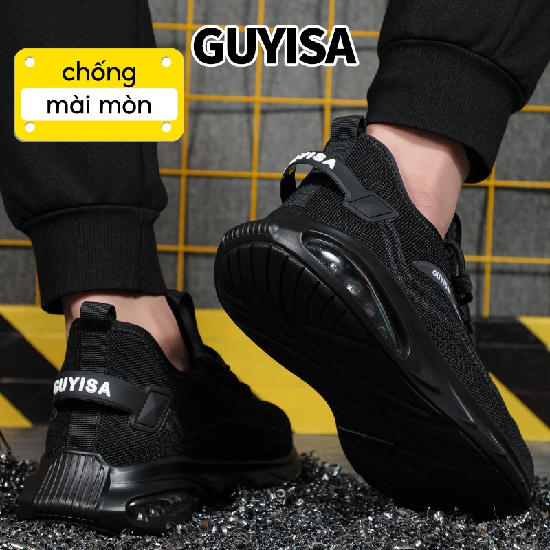 Giày bảo hộ lao động GUYISA siêu nhẹ mềm mại chống va chạm thoải mái cao cấp cho nam giới