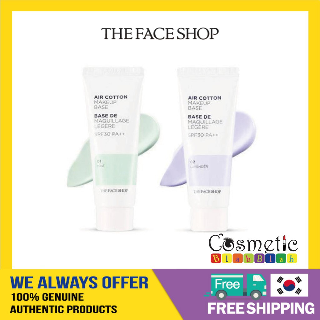 The Face Shop Kem nền trang điểm The Face Shop 35g chiết xuất bạc hà hoa oải hương