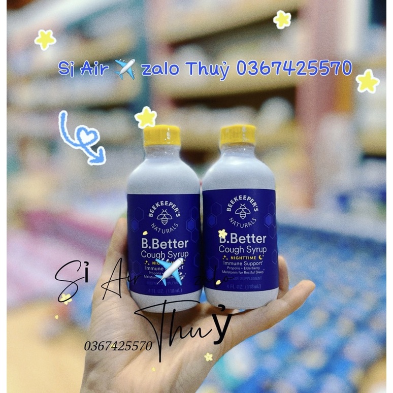 (Date 2/2024) Siro ho , viêm họng Beekeeper’s B.Better Cough Syrup 118ml
