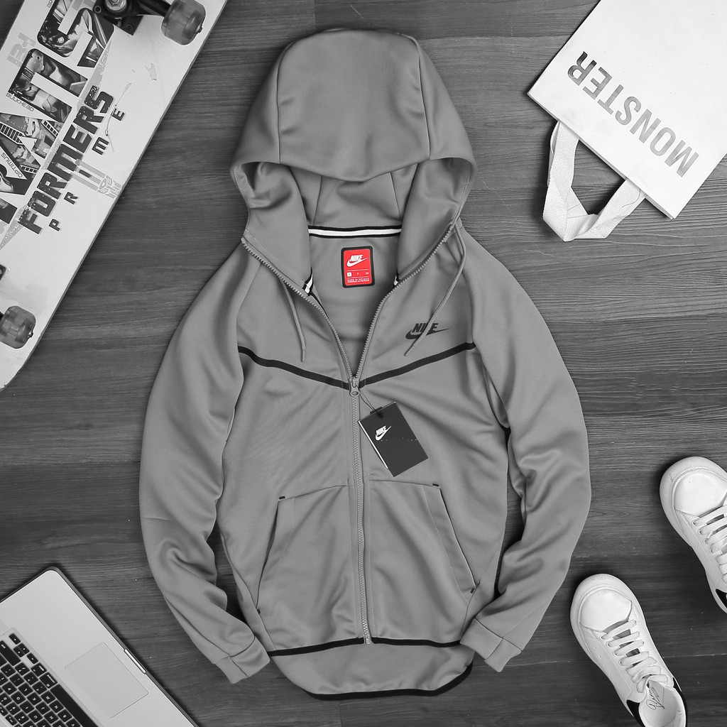 [CHÍNH_HÃNG] ÁO KHOÁC NIKE TECH ICON PACK FULL ZIP WINDRUNNER - XÁM GHI