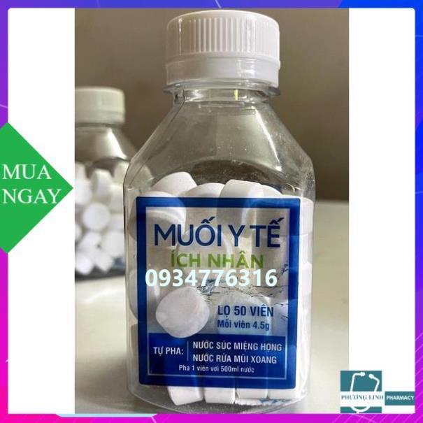 Muối y tế ích nhân lọ 50 viên