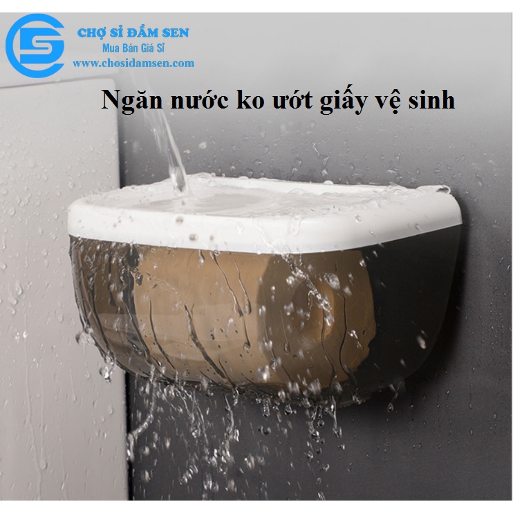Hộp giấy vệ sinh bằng nhựa G204-HGVSDGian ngăn bắn nước, hộp giấy vệ sinh dán tường