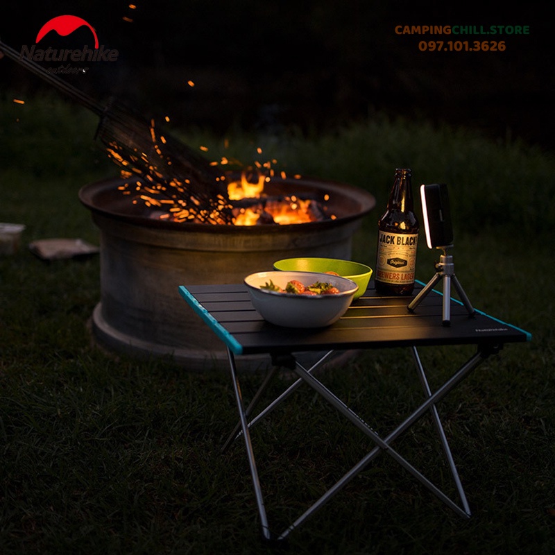 BÀN NHÔM GẤP GỌN DÃ NGOẠI, CẮM TRẠI NATUREHIKE NH19Z008-Z