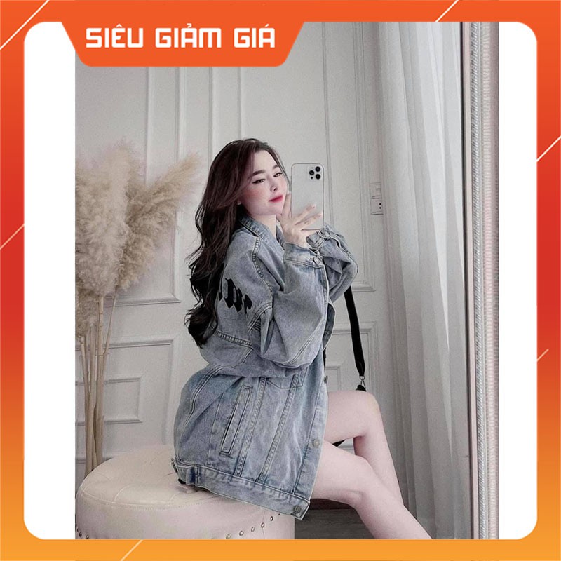 Áo Khoác Jeans Chữ Lưng To Form Đẹp M2367-Teen 888