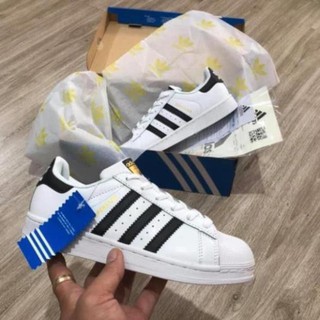 Giày Adidas SuperStar ⚡️Tổng Kho⚡️ Giày Thể Thao Trắng 3 Sọc nam nữ hàng cao cấp full box bill