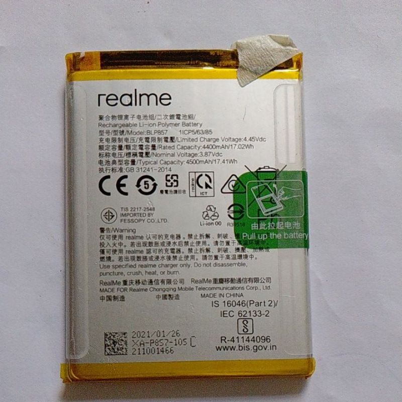 pin realme 6 pro - 6i/blp857 zin hãng