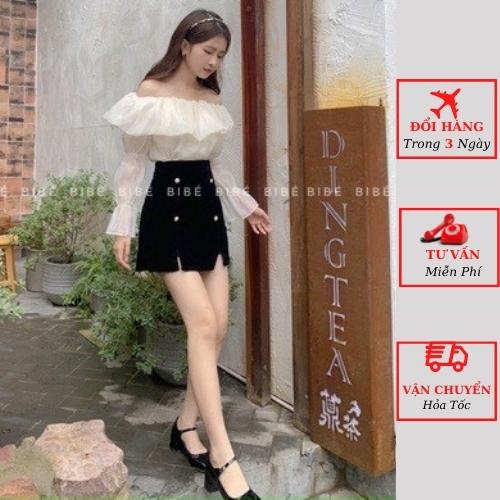 Áo trễ vai voan tơ tay bồng tiểu thư bánh bèo ulzzang Hàn Quốc yolo fashion