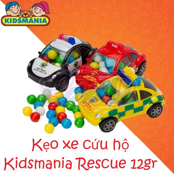 Kẹo xe cứu hộ Kidsmania Rescue 12gr (Màu ngẫu nhiên)