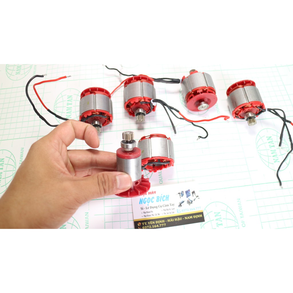 Linh kiện máy khoan pin không chổi than (mạch điều khiển, roto, stato, công tắc)