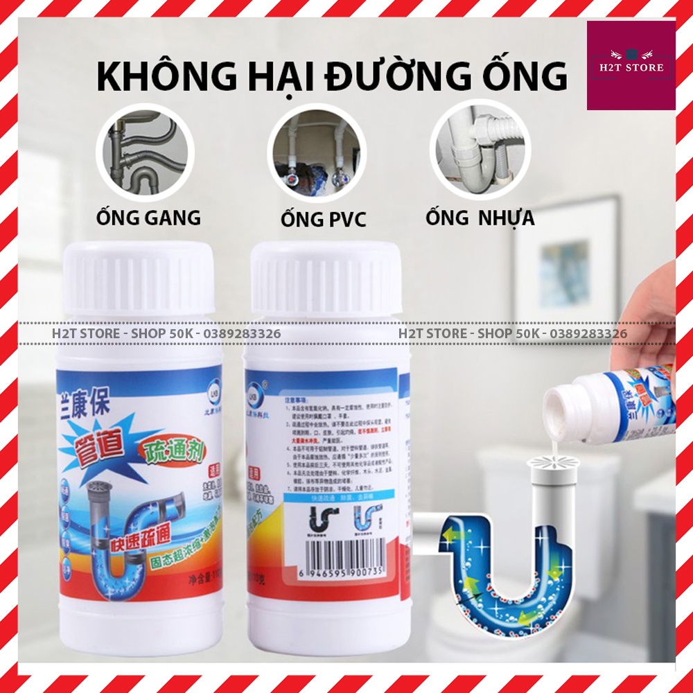 Bột thông cống cực mạnh , bột thông bồn cầu , lavabo LANCOMB đa năng thế hệ mới chai 200 ml hiệu quả trong vòng 15 phút