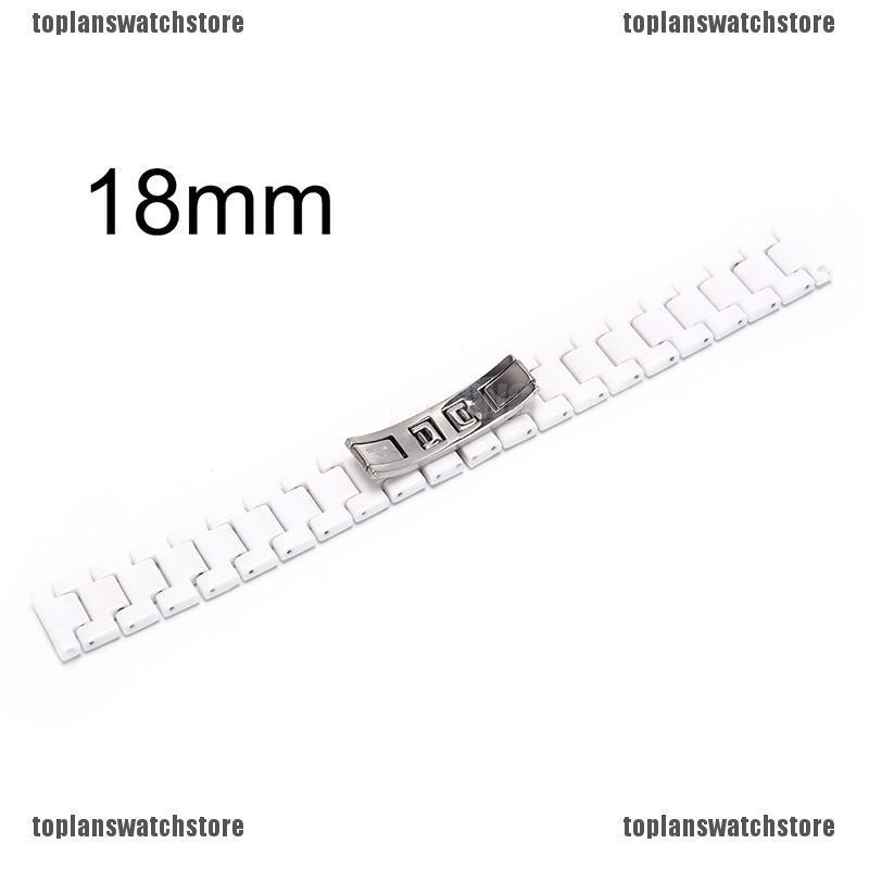 1 Dây Đeo Đồng Hồ Bằng Sứ Màu Trắng 14mm 16mm