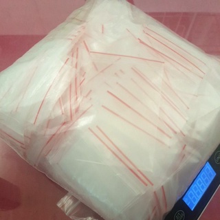 Túi zip chỉ đỏ 6cm x 8cm, gói 50 túi