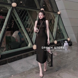 Đầm body sát nách cổ lọ un