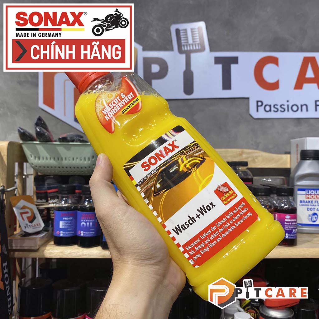 Nước Rửa Xe Dưỡng Bóng Sonax Wash Wax 313341 1L Kết Hợp 2 Trong 1 Tiện Dụng