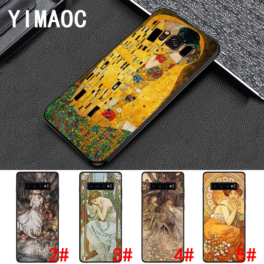 Samsung S6 S7 Edge S8 S9 S10 Plus 80B art ALPHONSE MUCHA Slim Design Soft Case