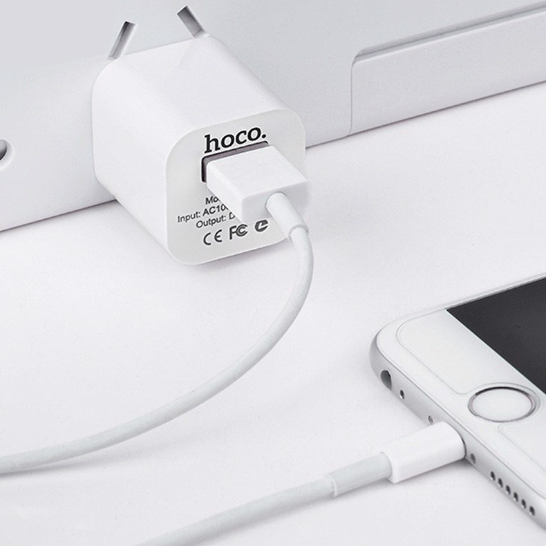 Củ sạc hoco UH102 5v-1A cổng USB siêu bền, chất lượng sạc 5w ổn định an toàn cho điện thoại, thiết bị bluetooth,...