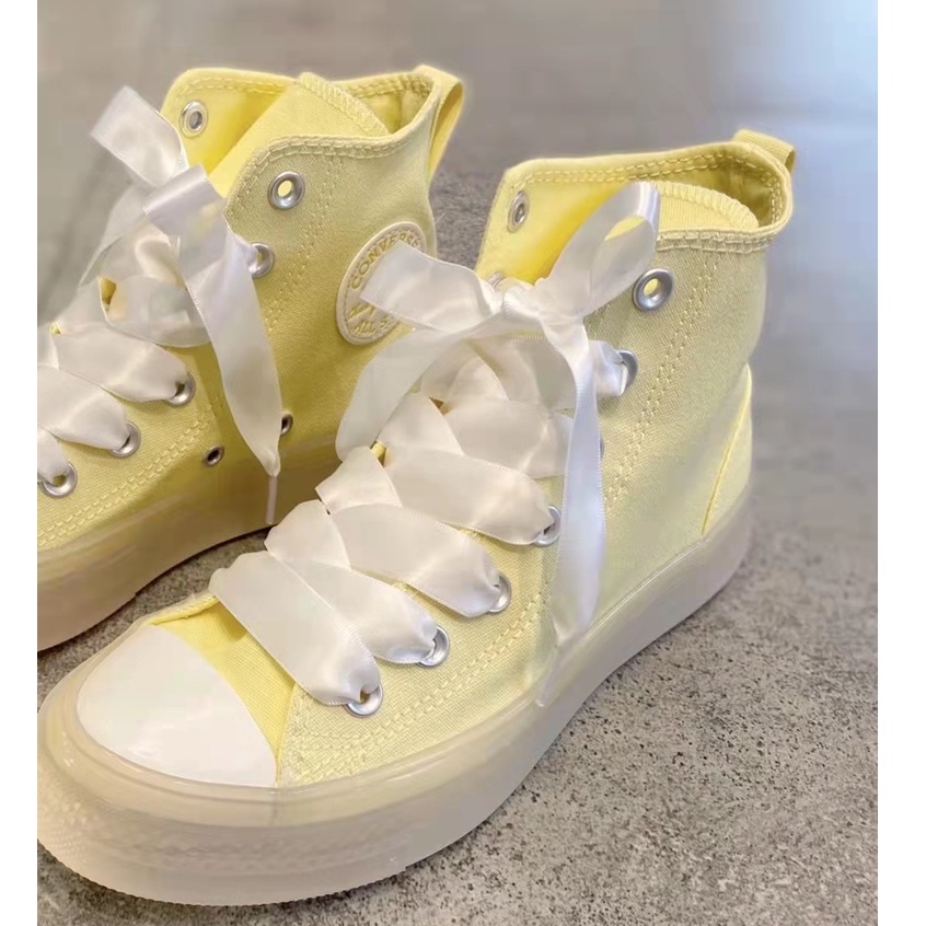 Converse Giày Thể Thao Cổ Cao Chất Liệu Lụa Siêu Nhẹ Thời Trang Unisex-1516