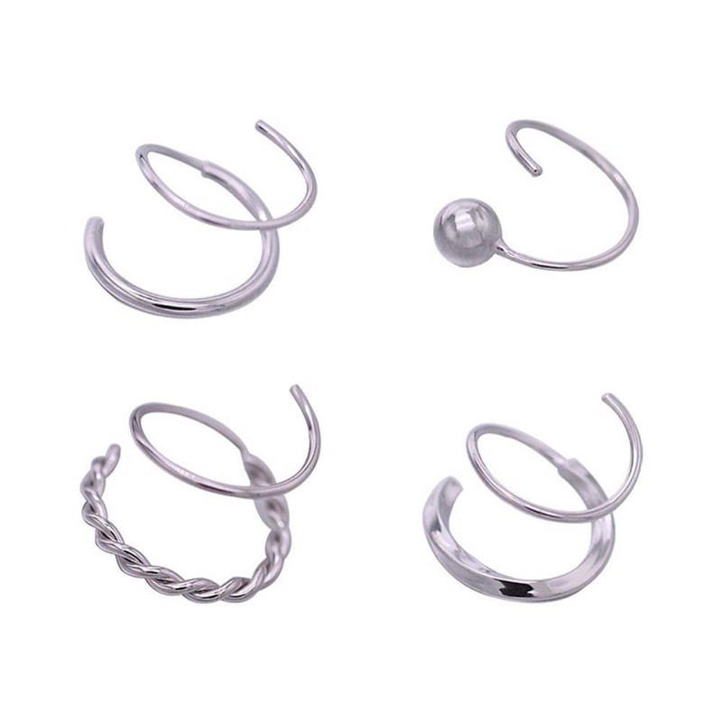 4 kiểu bông tai xoắn độc lạ bạc ý 30%