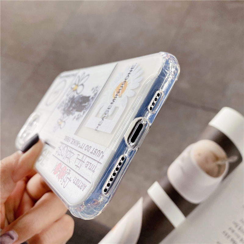 iphone case iphone 11 pro 11promax iphone 7 8 plus iphone x xr xsmax Small daisy translucent phone case