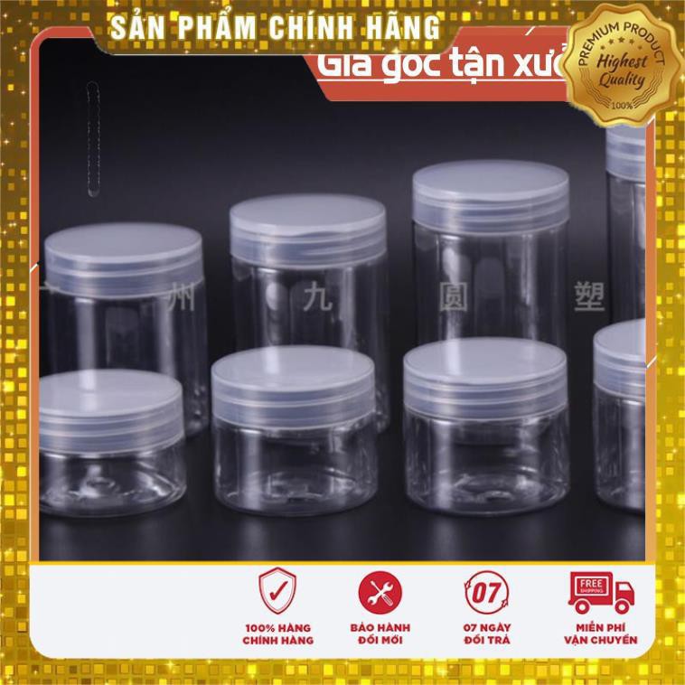 Hủ Đựng Kem ❤ TRÙM SỈ ❤ Hũ nhựa pet 50g,100g, 200g, 250g,500g đựng mỹ phẩm, thực phẩm, đồ khô, ngũ cốc