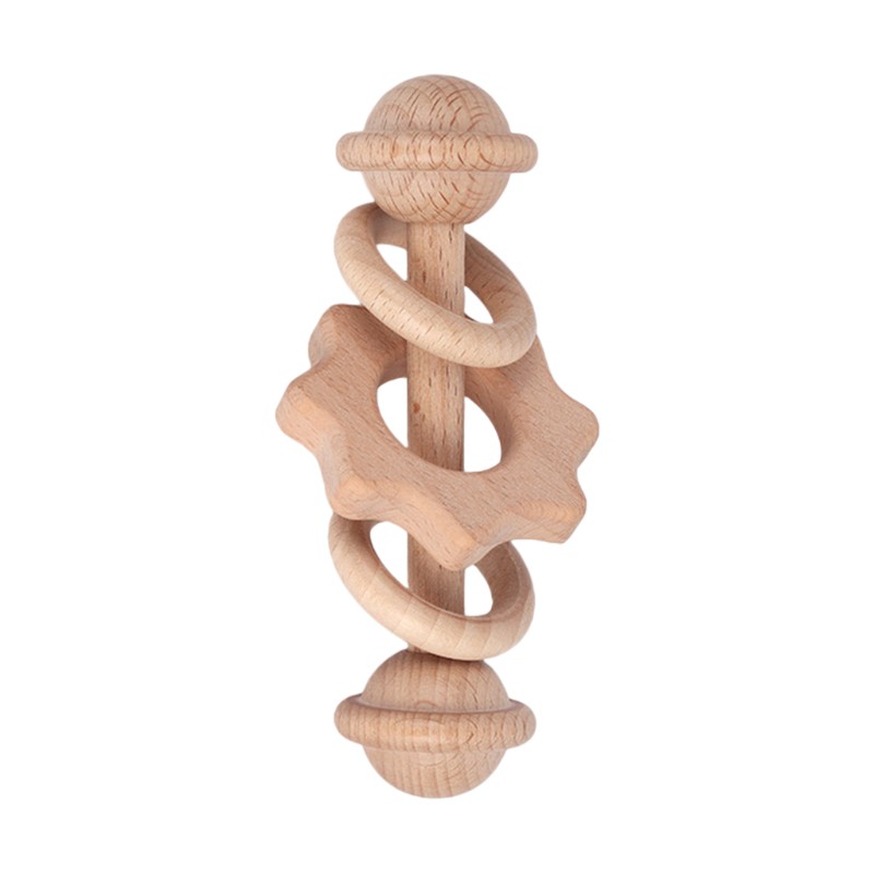 Đồ Chơi Lúc Lắc Cầm Tay Bằng Gỗ Đáng Yêu Cho Bé